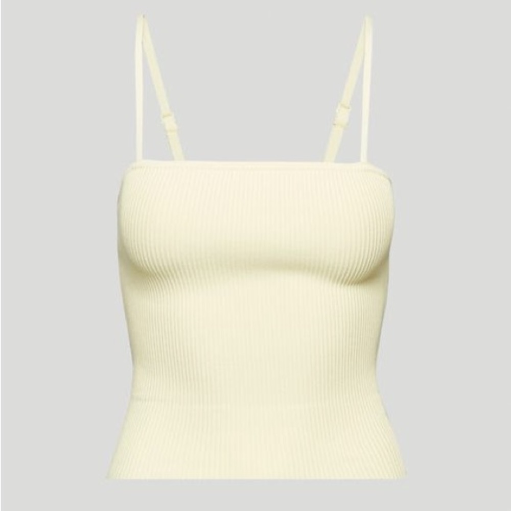 Yellow babaton sculpt knit tank